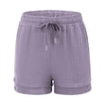 thumbnail image 3 of HAIJIE Plus Size Swim Shorts Comfy Drawstring Casual Elastic Waist Sport Shorts Women for Women Girls Summer Pull on Short, 3 of 5