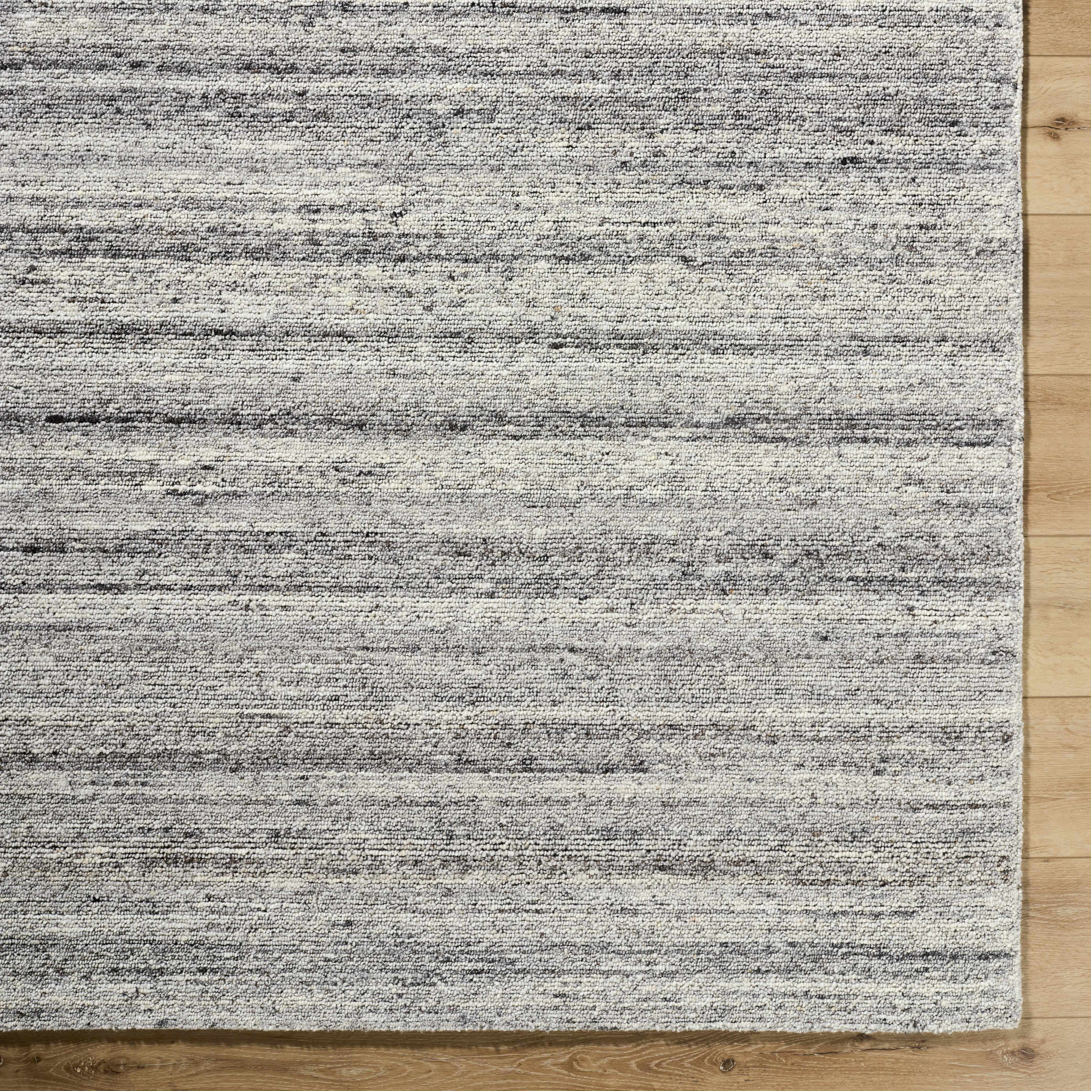 Hauteloom Capote Capote Modern Hand Tufted Natural Fiber Wool Area Rug - Contemporary Abstract Solid Color Carpet for Living Room, Bedroom - Stone Gray, Ash, Charcoal - 8' x 10'