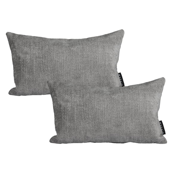 Cojin Riñonera Decorativa Rectangular Set de 2 Bond Gris Oscuro