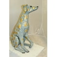 thumbnail image 4 of Nifao Pair of Golden Pleated Dalmatians Sitting Bronze Statue - – Home Decor Sculpture, 21"L x 16"W x 35"H, 4 of 18