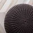 thumbnail image 2 of Urban Shop Indoor Round Knit Pouf, Brown, 2 of 5