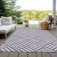 thumbnail image 6 of Addison Rugs Chantille Indoor/Outdoor Transitional Squares Purple Washable Rectangle Rug, 9' x 12', 6 of 6