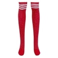 thumbnail image 1 of Glitter Stripe Knee - Calcetines altos Calentadores de piernas Medias de muslo rayas bncas Zulema Calcetines por encima de la rodilla, 1 of 8
