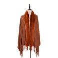 thumbnail image 2 of Prolriy Shawl Wraps for Women Solid Color Imitation Single Color Hanging Hair Fashion Scarf Versatile and Warm Scarf for Women Scarf for Women Brown, 2 of 6