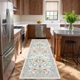 thumbnail image 3 of Runner Rug for Entryway, 2x6 Non-Slip Washable Stain-Resistant Ultra-Thin Carpet Soft Floral Low Pile Rug for Kitchen, Entryway, Hallway, Bathroom, Laundry, Dorm, 3 of 9