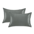 thumbnail image 2 of Dailycode Satin Pillow Case King Silk Pillow Cover for Hair and Skin Envelope Closure Dark Green 20"x40", 2 of 9