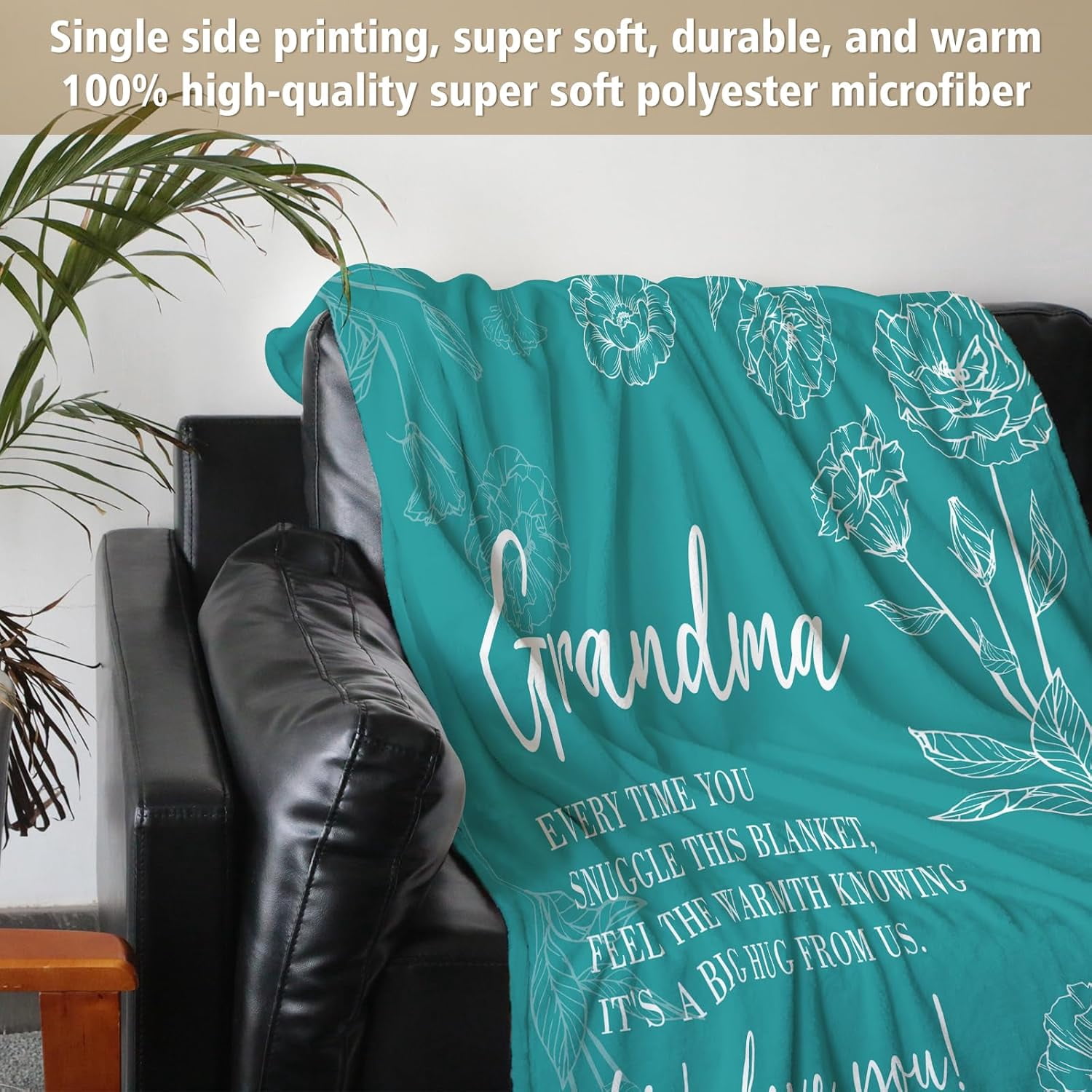 Grandma Gifts, Gifts for Grandma Blanket, Grandmas Birthday Gift from Grandkids, to My Grandmother Throw Blanket
