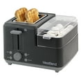 West Bend Multifunctional Breakfast Station, 2-Slice Toaster with Egg Cooker and Meat Warmer, in Black (78500)
