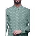 thumbnail image 4 of BESTMAN Printed Cotton Shirts For Men Long Sleeve Slim Fit Formal Shirt For Boy, 4 of 5