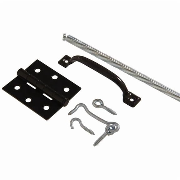 Carded - Screen Door Hardware Set, Black