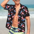 thumbnail image 5 of Lsque Surfing Santa pattern Hawaiian Shirt for Men, Unisex Summer Beach Casual Short Sleeve Button Down Shirts-XX-Large, 5 of 9