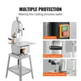 thumbnail image 6 of KFFKFF Electric Meat Cutter, 1800W Vertical Stainless Design, 19.1"x15" Surface, Up to 7.09" Slice Thickness, Comes with 5 Blades for Frozen Meat, Pork, Beef, Ribs Processing, 6 of 9