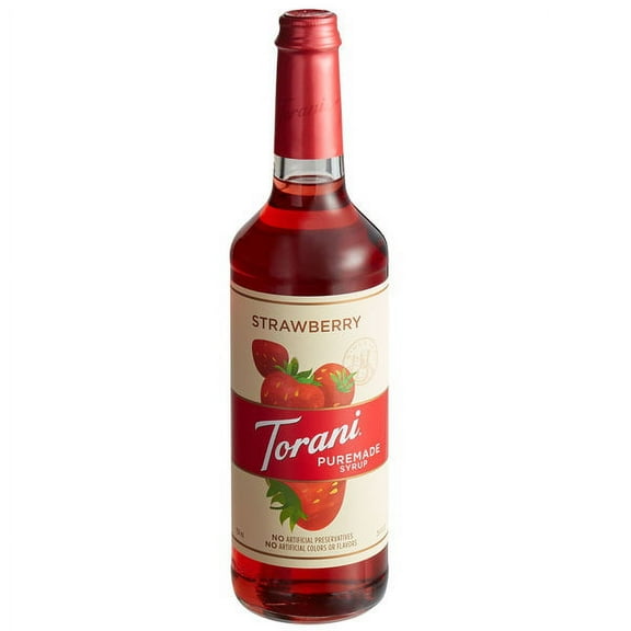 Torani 750 mL Puremade Strawberry Flavoring Syrup
