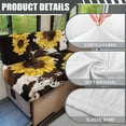 thumbnail image 6 of XYZCANDO Sunflower RV Dinette Cushion Covers Washable Bench Seat Cover Comfortable Cushion Covers for Couches and Sofas Universal Slip Covers for Loveseat Stretchable 2 Seat Couch Cover Black, 6 of 7