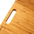 thumbnail image 4 of Vaiyer Bamboo Heavy Duty Large Wood Chopping Board with 3 Compartments and Juice Groove, 4 of 5