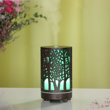 

Laxiabr Humidifiers for Bedroom Humidifier Colorful Wood Grain 200Ml Large Capacity Retro Aromatherapy Humidifier (Brown One Size)