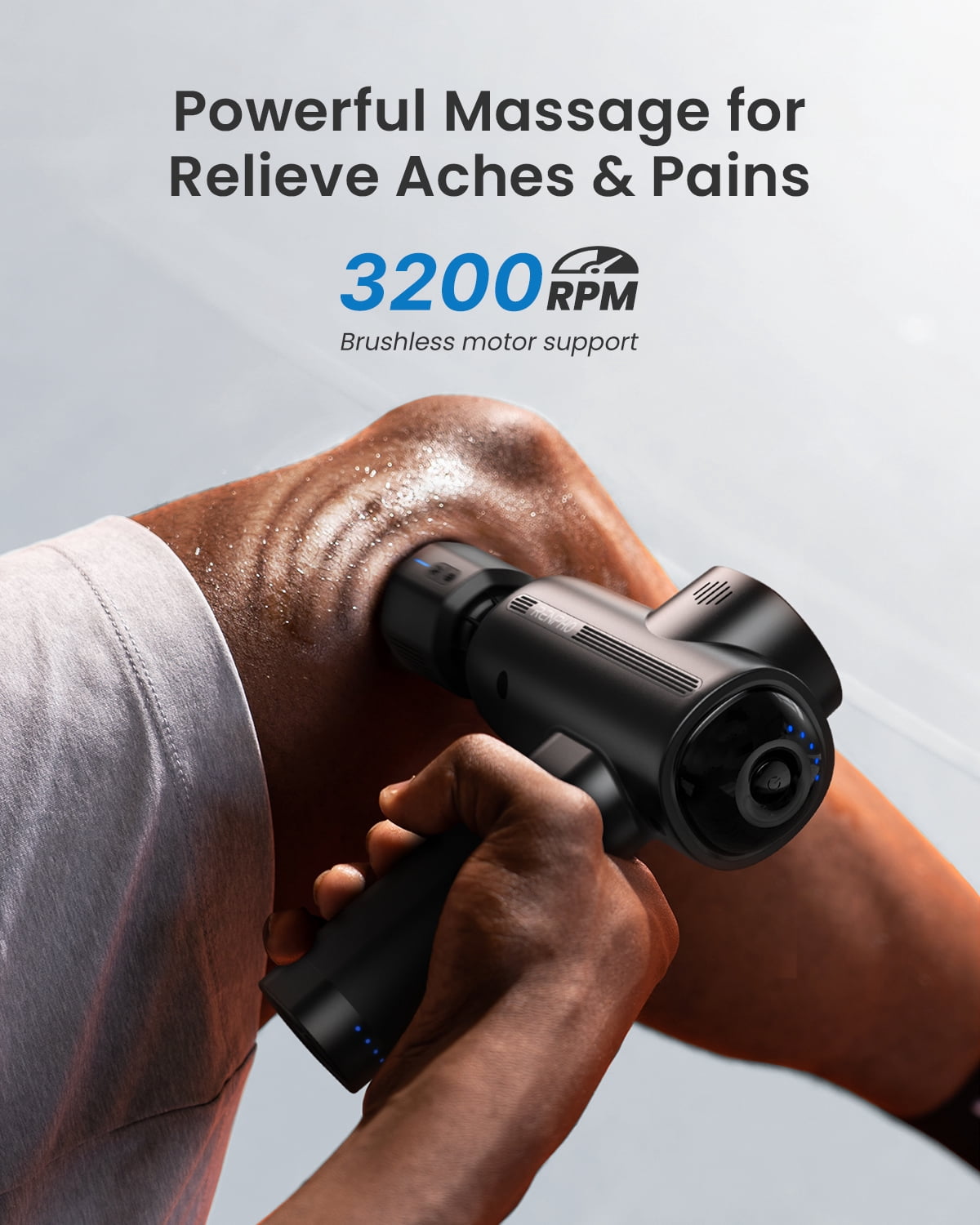 RENPHO Massage Gun Deep Tissue with Charging Stand, Back Massager with Heat and Cold, Body Muscle Massager for Athletes Pain Relief