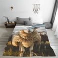 thumbnail image 5 of Rateoe Cute Prairie Sheep Herd Print Fuzzy Fleece Throw Blanket Extra Large,Super Soft,Fluffy and Warm Blankets for Couch,Bed,All Season Use (50"x40"), 5 of 8