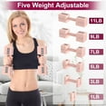 thumbnail image 6 of Feisi Sport Adjustable Dumbbells Set, 3-11 lbs, Home Gym, Full Body Workout, Pink, 2 Count, 6 of 6