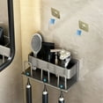 thumbnail image 3 of Electric Toothbrush Holder Aluminum Wall Mounted 3 Slot Toothbrush Organizer, 3 of 11