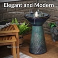thumbnail image 4 of Sunnydaze Gathering Birds Ceramic Outdoor Water Fountain with Light, 4 of 15
