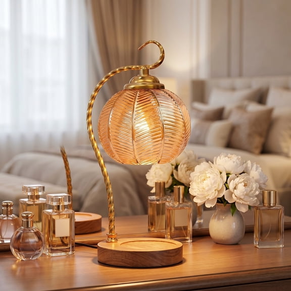 Dimmable Candle Warmer Lamp with Timer & 2 Bulbs, Vintage-Style Flameless Wax Melt Warmer for Home Decor, Perfect Gift for Women, Housewarming & New Home