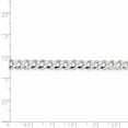 thumbnail image 4 of White Sterling Silver chain Curb Flat 20 in 5.75 mm, 4 of 5