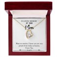 thumbnail image 1 of To Mom Remembrance Message Mom no Worries White Forever Necklace w Message Card, 1 of 8