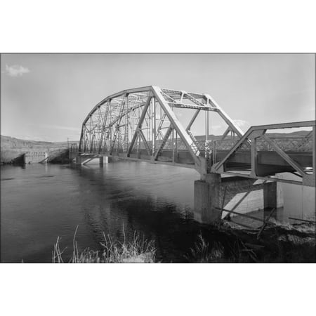 24"x36" Gallery Poster, Four Mile Bridge, over the Bighorn River near Thermopolis in Hot Springs County, Wyoming