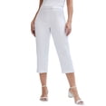 thumbnail image 2 of Jessica London Women's Plus Size Two Piece Sleeveless Tunic Top Capri Pants Linen Blend Set, 2 of 3