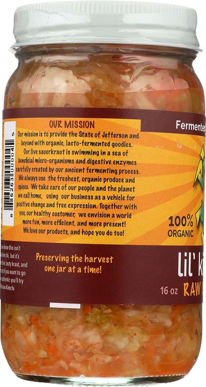 Pickled Planet Organic Raw Lil Kim Chee Sauerkraut, 16 Ounce -- 6 per case.
