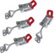 thumbnail image 1 of 4 Pieces Metal Lever Latch Lever, Box Cap Padlock 4002, Toggles Pull Action Quick Release Latch 220kg/485 Lbs, Adjustable Toggle Button Latch, 1 of 5