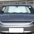 thumbnail image 3 of Shisuyan 140*70cm Car Sunshade Solar Reflective Silver Front Windowshield Sun Shade Double UV Rays Block, 3 of 8