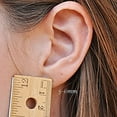 thumbnail image 3 of 14mm 14K Rose Gold Filled Threader Hoop Earrings, 20 Gauge, Lightweight, 3 of 8