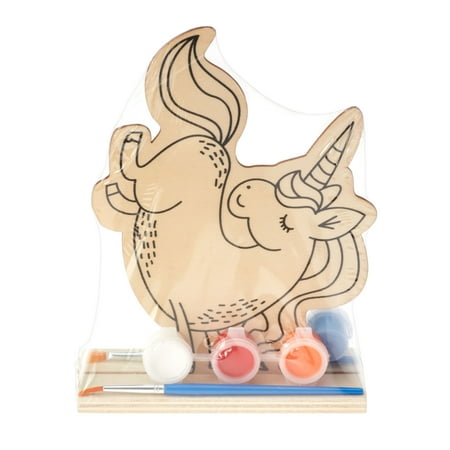 Way To Celebrate Easter Wooden Paint Set, Unicorn