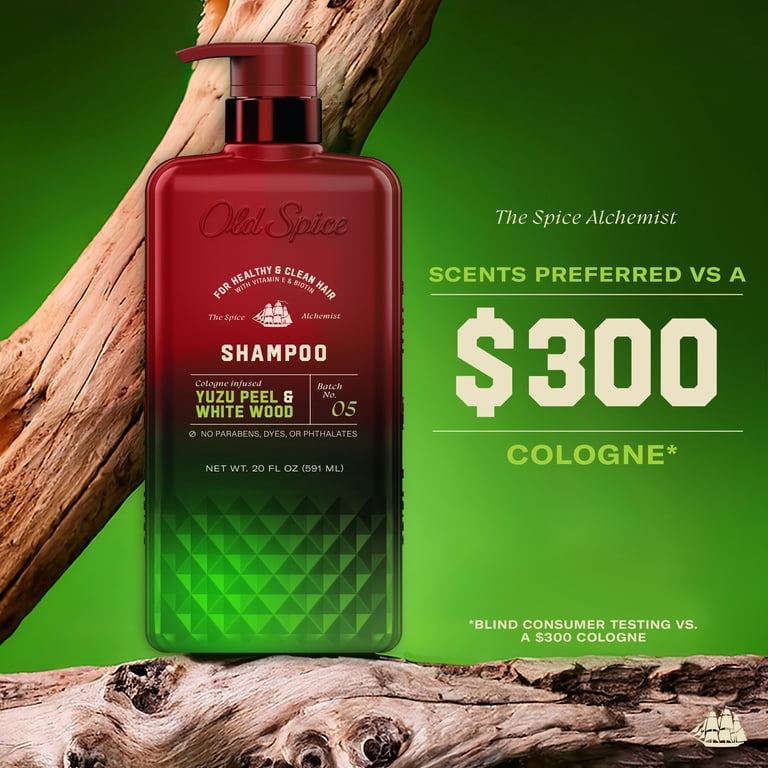 4 pack) Old Spice Mens Shampoo, The Spice Alchemist Collection