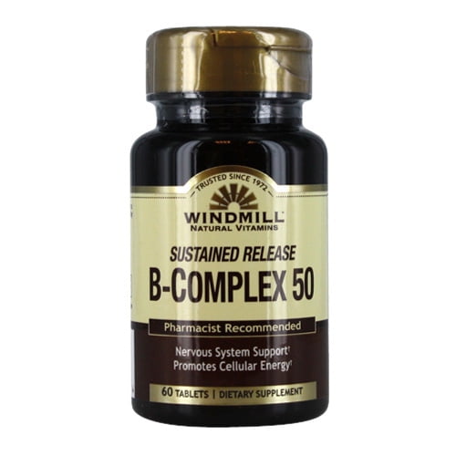 Windmill Natural Vitamins Sustained Release B Complex 50 Tablets, 60 Ea