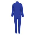 thumbnail image 6 of BLOCLOALO 2 Piece Lounge Set Long Sleeve Shirts Women's Two Lapels Suit Set Business Jacket Pant Suit Slim Fit Trouser Jacket Suit Womens Business Suits Drawstring Pants Comfortable Lounge Sets Blue M, 6 of 6