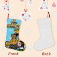 thumbnail image 3 of Kakao Friends Tema: Calcetines de Navidad, fino lino blanco para colgar en escaleras y chimenea, decoración navideña para el hogar, regalo de Navidad.54cm×38cm, 3 of 5