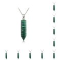 thumbnail image 3 of Qarigey Hexágono columna encanto hecho a mano vacaciones aniversario colgantes colgantes cristal puntiagudo encantos decoraciones Verde 10piezas, 3 of 6