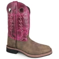 thumbnail image 1 of Bota de vaquero de cuero marrón / rosa para mujer - Talla EE. UU.: 6 Smoky Mountain Boots 6920-6M, 1 of 1