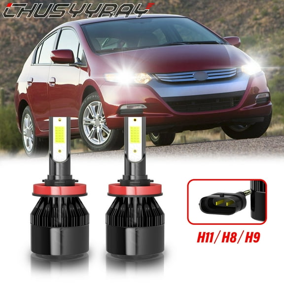 For Honda Insight 2010-2014 H11/H8/H9 LED Headlight Low Beam Bulbs Combo Kit 6000K White 2Pcs