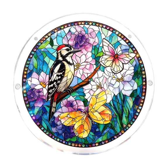 Acrylic Puzzle Sunlight Catcher Window Sunlight Catcher Acrylic Puzzle Garden Birthday Home Hangs 7.9x7.9x1.2" Home Decor