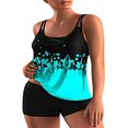 thumbnail image 1 of Plus Size Swimsuits for Women Two Piece Tankini Top Boyshort Bathing Suits Tummy Control Swimwear, 1 of 6