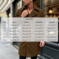 thumbnail image 3 of KeShDi Trench Coat for Men Double Breasted Lapel Long Sleeve Jacket Brown S, 3 of 7