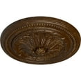 thumbnail image 3 of Ekena Millwork 16"OD x 2 1/4"P Wigan Ceiling Medallion, Hand-Painted Root Beer Crackle, 3 of 6