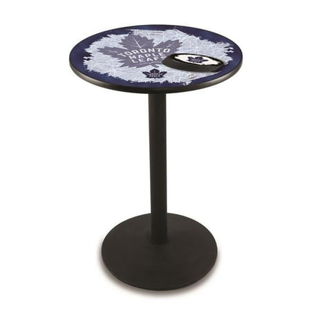 Maple Finish Wood Pub Bar Holland Bar Stool L214B4236TorMpl 42 in. Toronto Maple Leafs Pub Table with 36 in. Top, Black ()