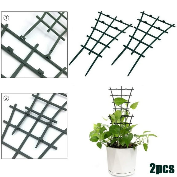 2X Garden Plant Climbing Trellis Vegetables Flowers Tie Support Plant Pot Frame