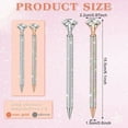 thumbnail image 4 of 6 Pcs Big Diamond Pens with Crystal Bling Rhinestone Pen Silver, Rose Gold US, 4 of 5