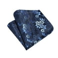 thumbnail image 2 of Boy's Necktie Blue Floral Tie Pocket Square Set Ties for Boy Formal Party School Youth Tie, 2 of 6